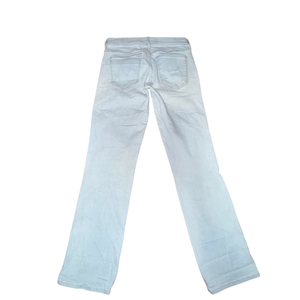 Mother The Rascal Cuff Jeans 26 Light Blue Straight Leg Backstage Pass Denim - Picture 2 of 7